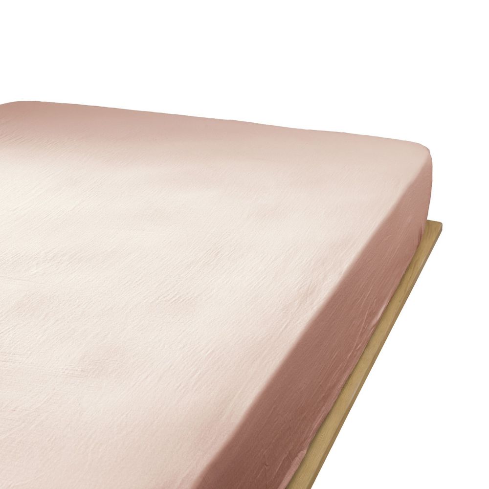 Drap housse en Gaze de coton Guimauve 180 x 200 cm — vue 2