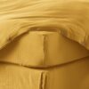 Drap housse en Gaze de coton Safran 180 x 200 cm