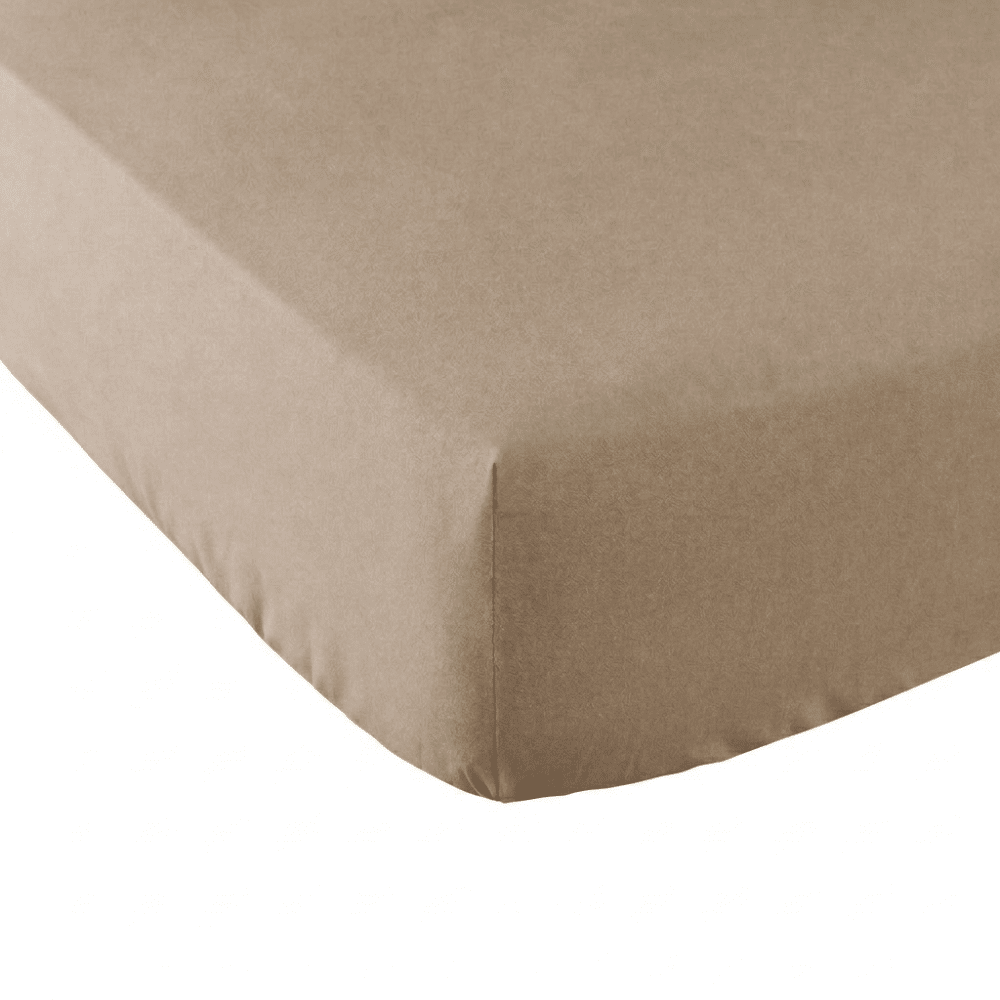 Drap housse Flanelle de Coton Jasmine Ficelle 180 x 200 cm