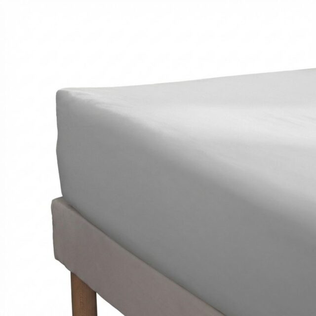 Drap housse Percale de Coton Neige 180 x 200 cm