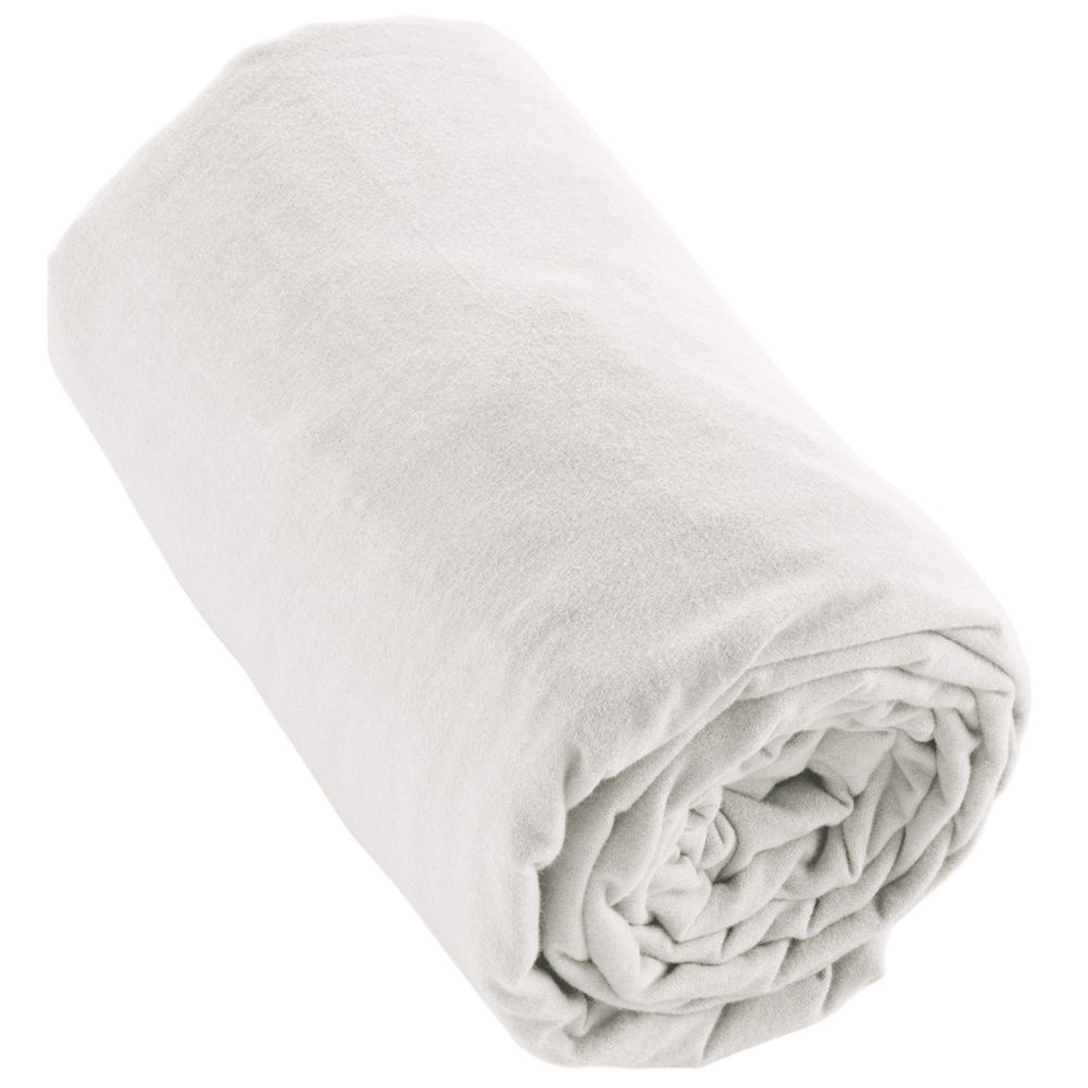 Drap housse Flanelle de Coton Neige 90 x 190 cm — vue 2