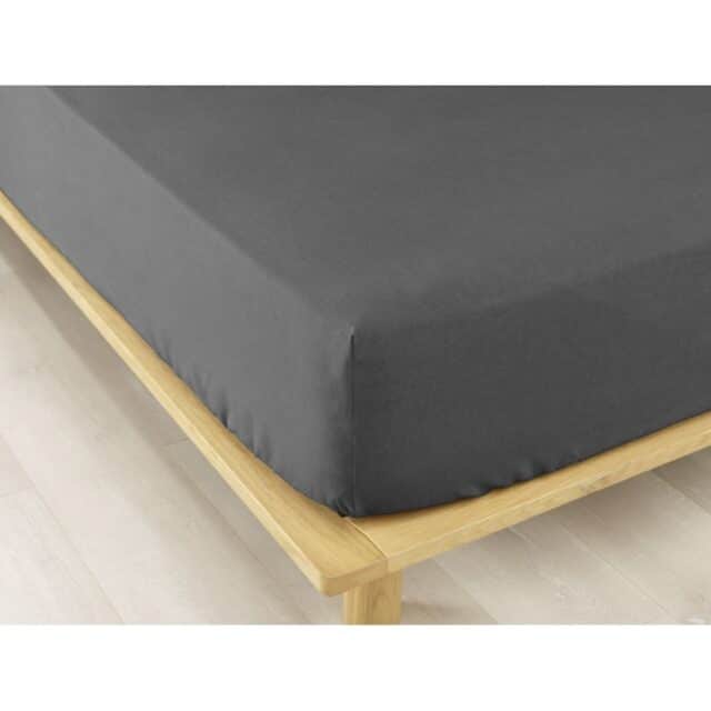 Drap housse Flanelle de Coton Orage 90 x 190 cm