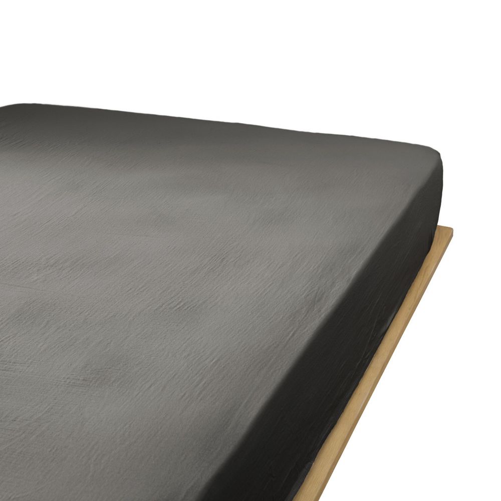 Drap housse en Gaze de coton Granit 90 x 190 cm — vue 2