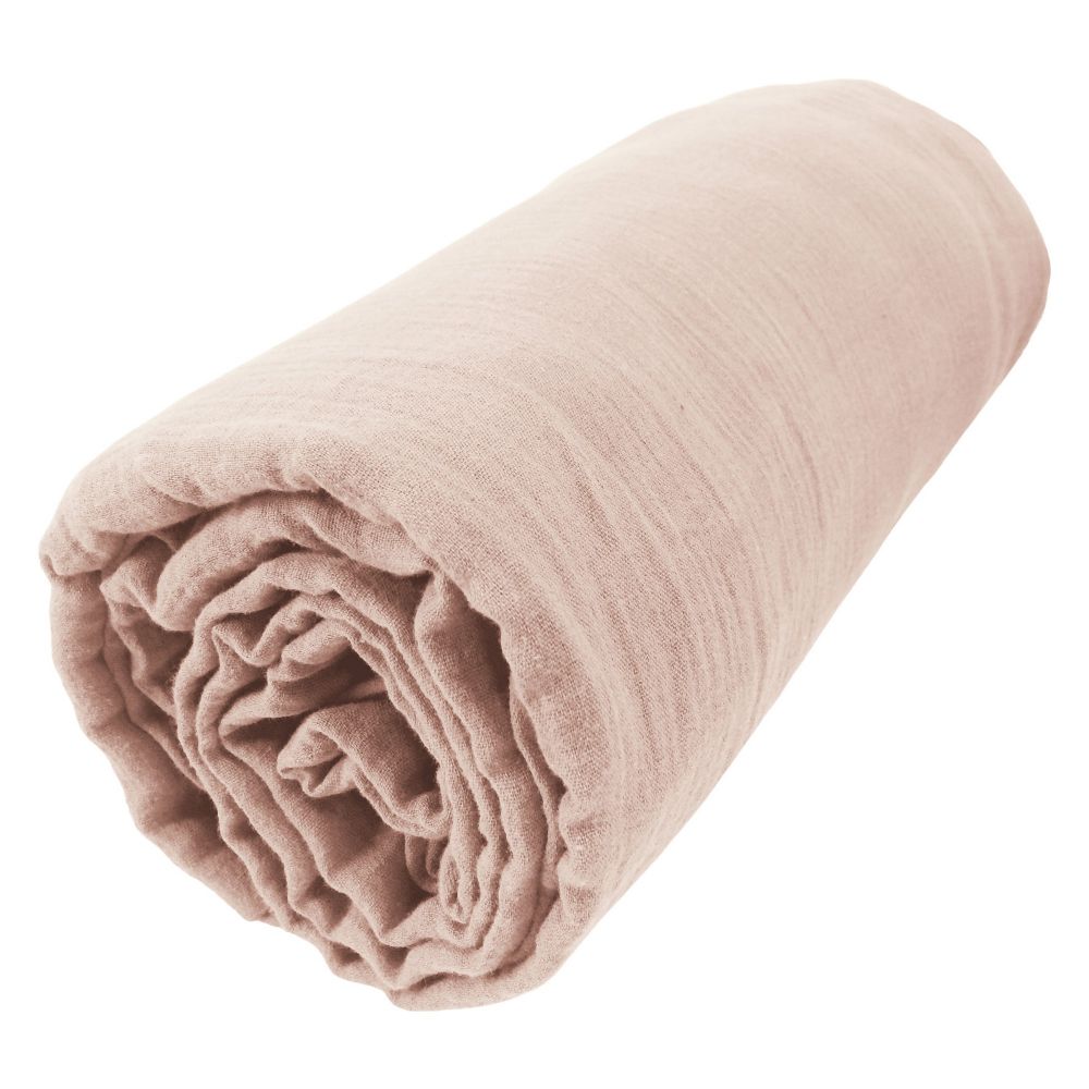 Drap housse en Gaze de coton Guimauve 90 x 190 cm — vue 4