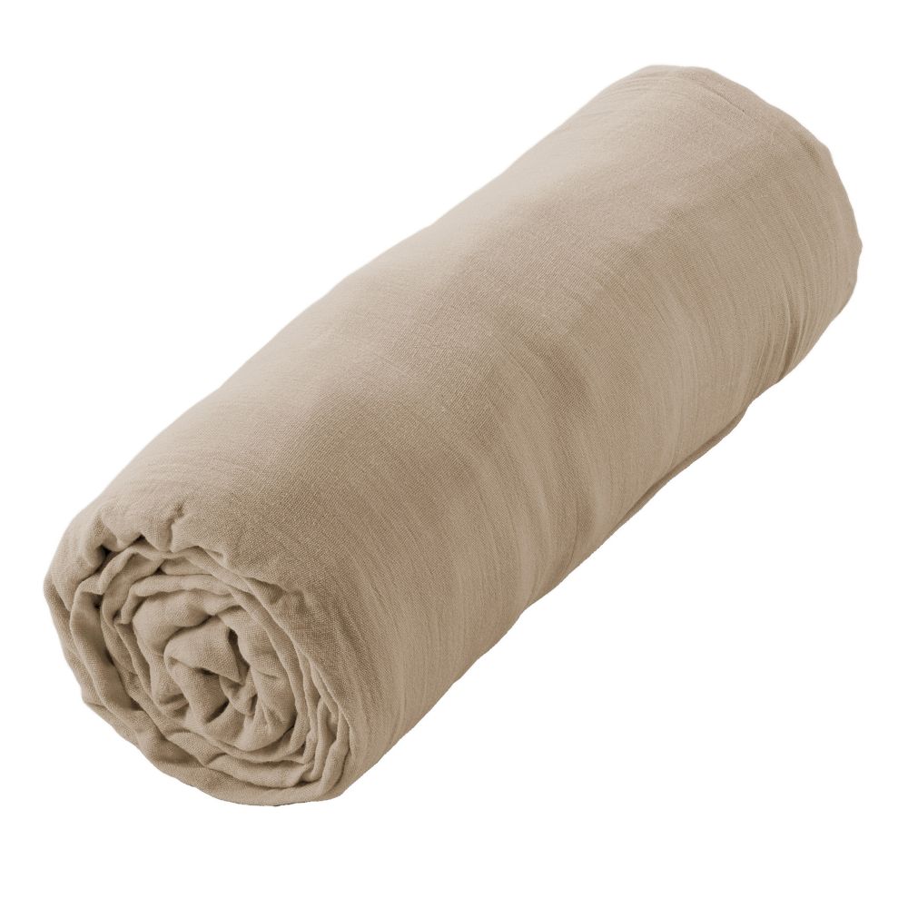 Drap housse Gaze de Coton Terra Ficelle 90 x 190 cm — vue 3