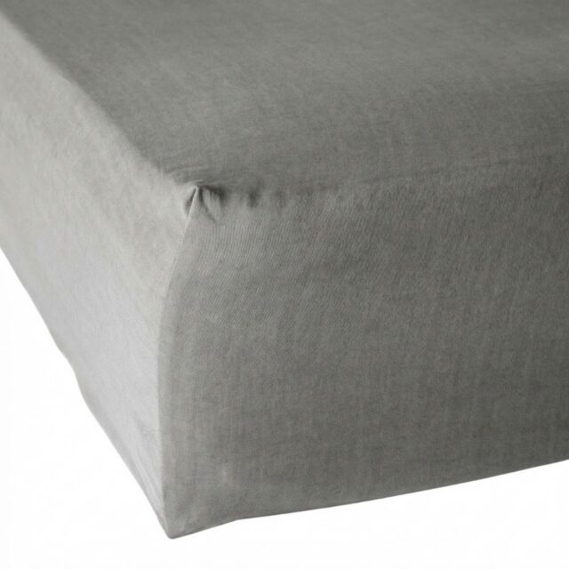 Drap housse Lyocell Gabrielle Granit 90 x 190 cm