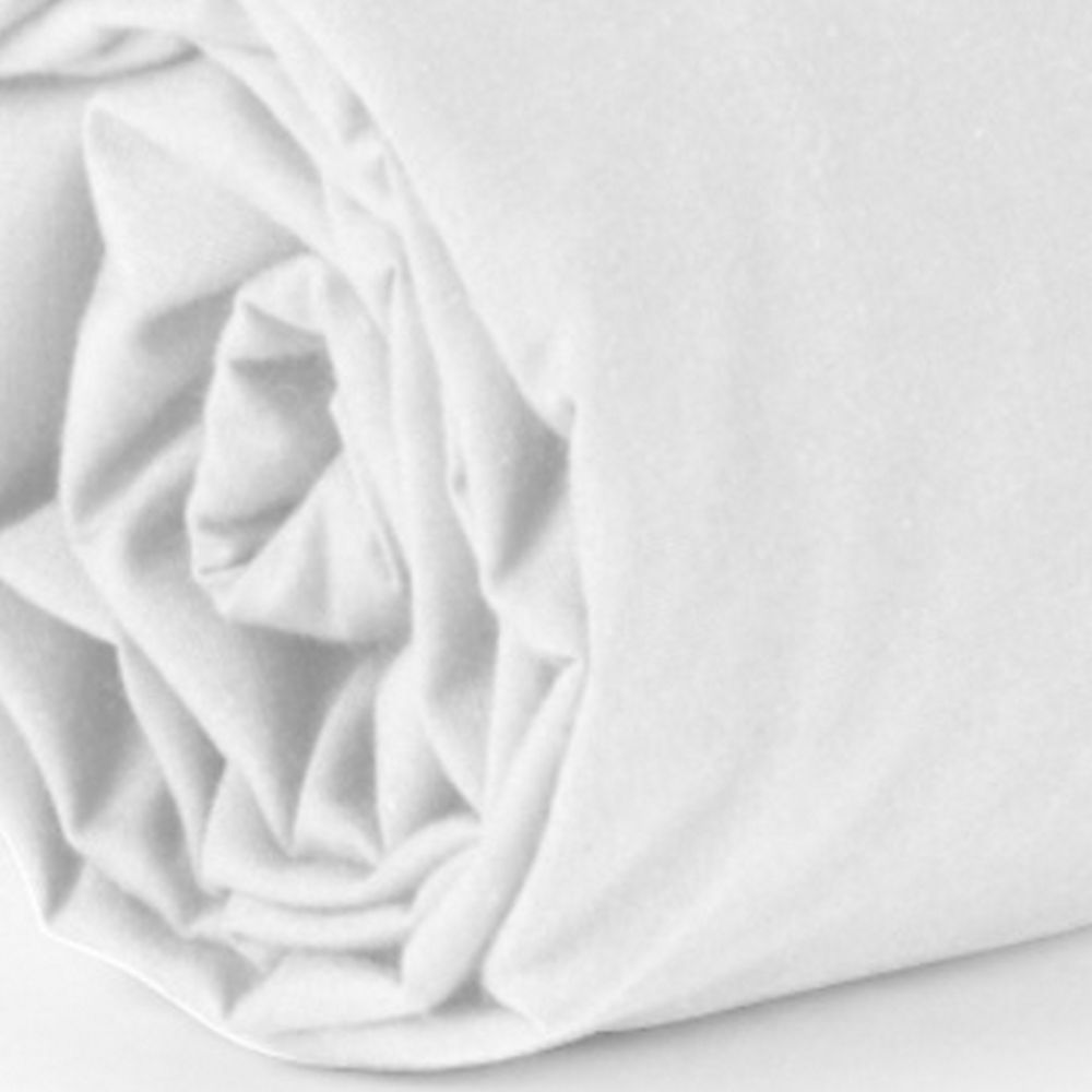 Drap Housse Percale de Coton Blanc 90 x 190 cm — vue 3