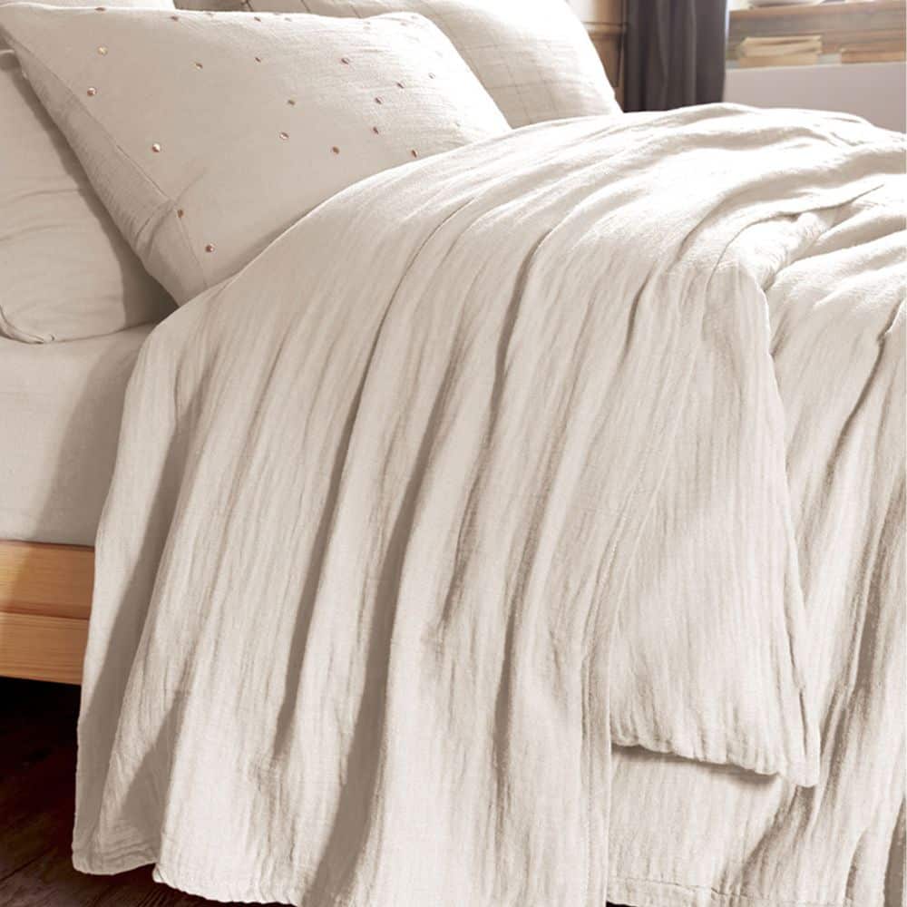 Drap plat Gaze de coton Naturel 240 x 300 cm — vue 2