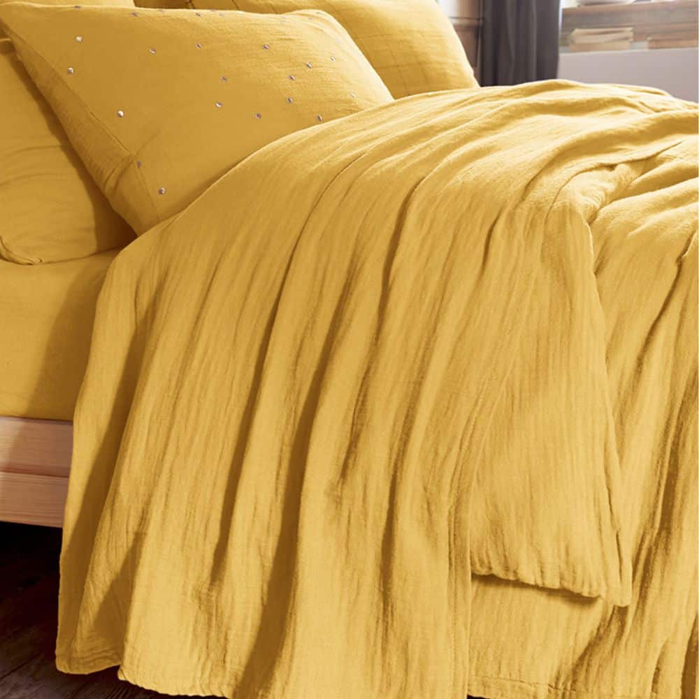 Drap plat Gaze de coton Safran 240 x 300 cm — vue 2