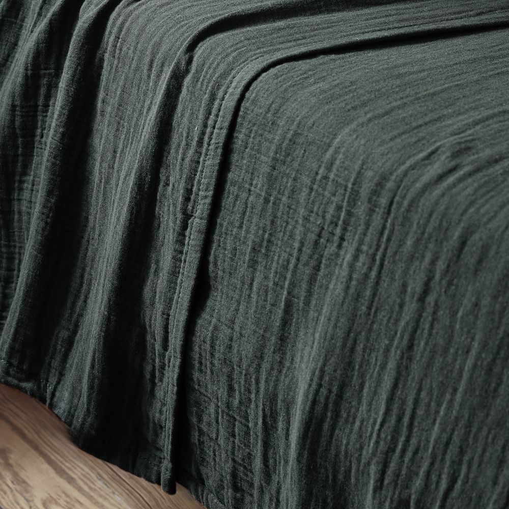 Drap plat Gaze de Coton Terra Sapin 240 x 300 cm — vue 2