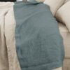 Drap plat Lin Français Ardoise Gris Foncé 270 x 300 cm
