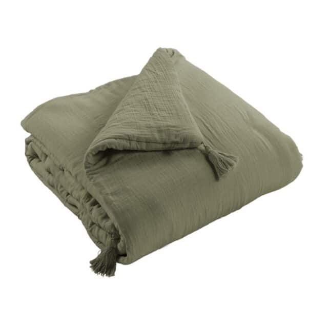 Edredon Gaze de coton Romarin 150 x 150 cm