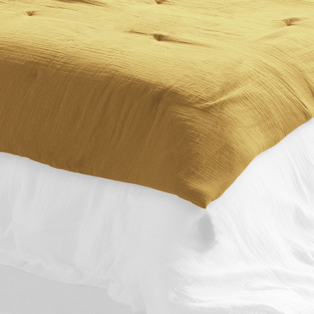 Edredon Gaze de Coton Safran 180 x 240 cm — vue 2