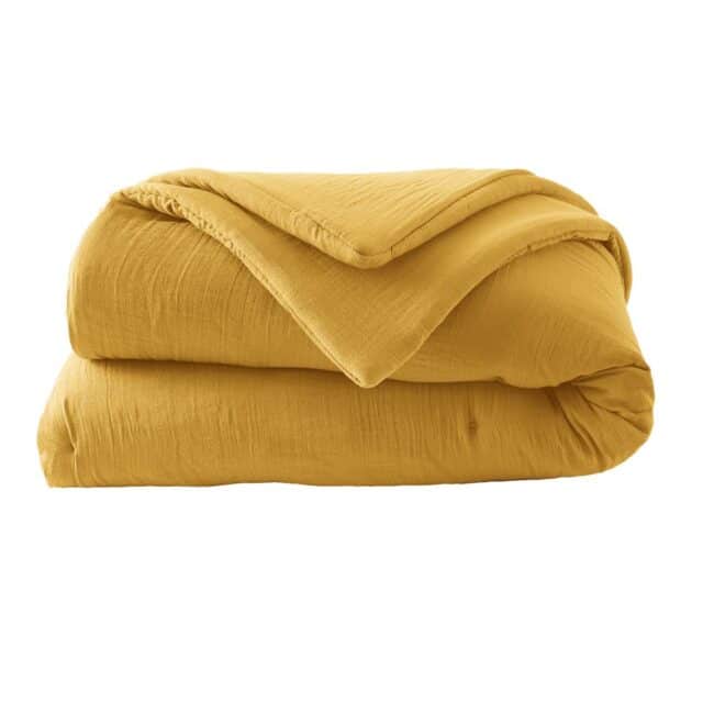 Edredon Gaze de Coton Safran 180 x 240 cm