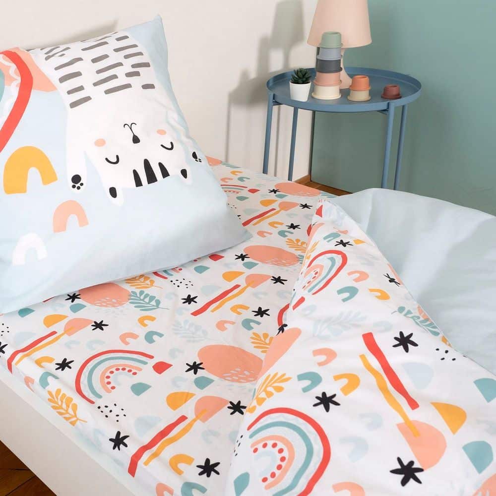 Housse de couette taie d'oreiller Coton Catchi Bleu 140 x 200 cm — vue 3