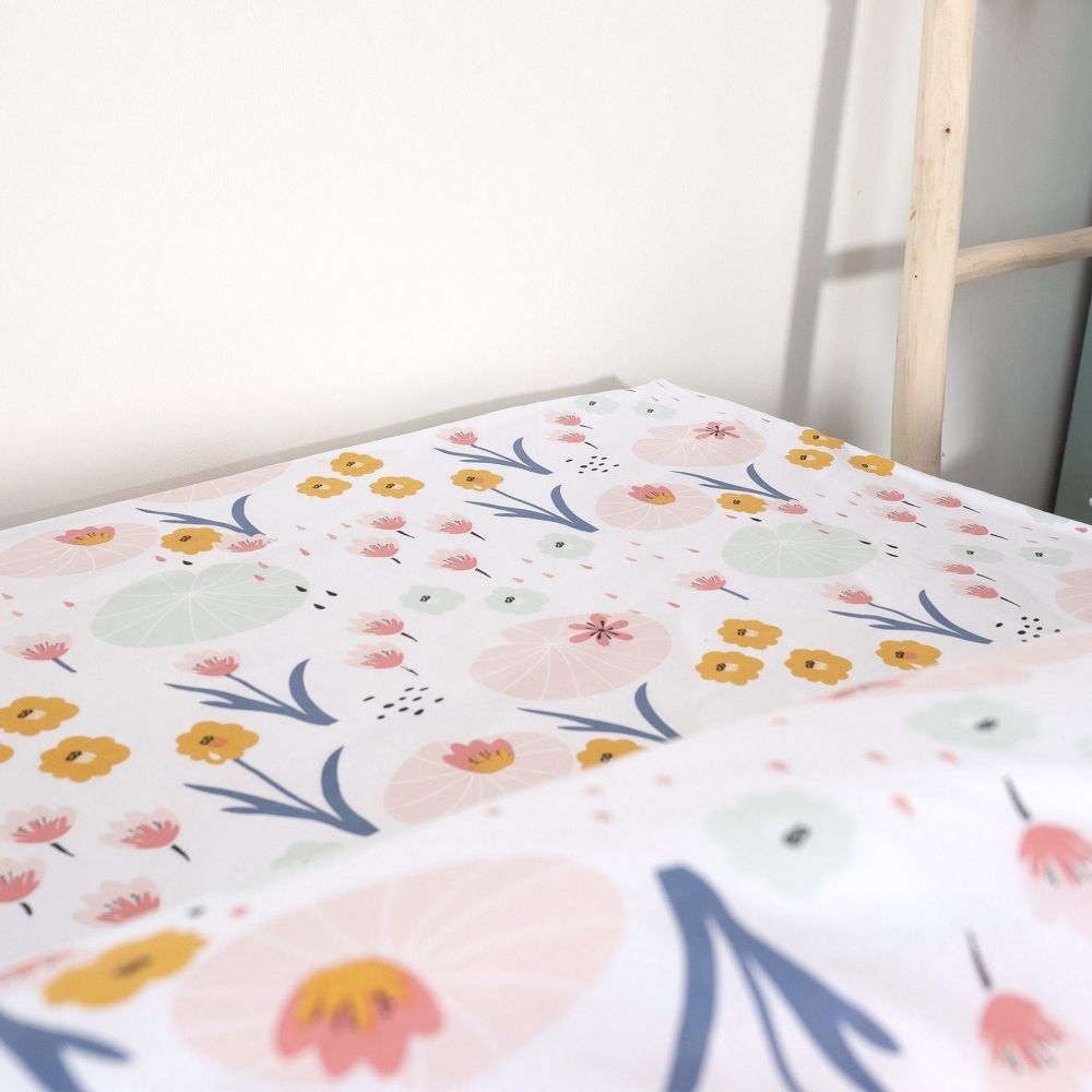 Housse de couette taie d'oreiller Coton Clara Rose 140 x 200 cm — vue 5