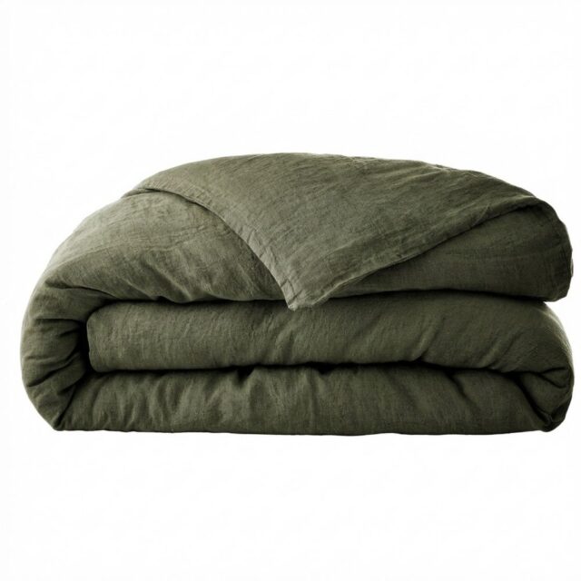 Housse de couette Lin Rosalie Thym 140 x 200 cm