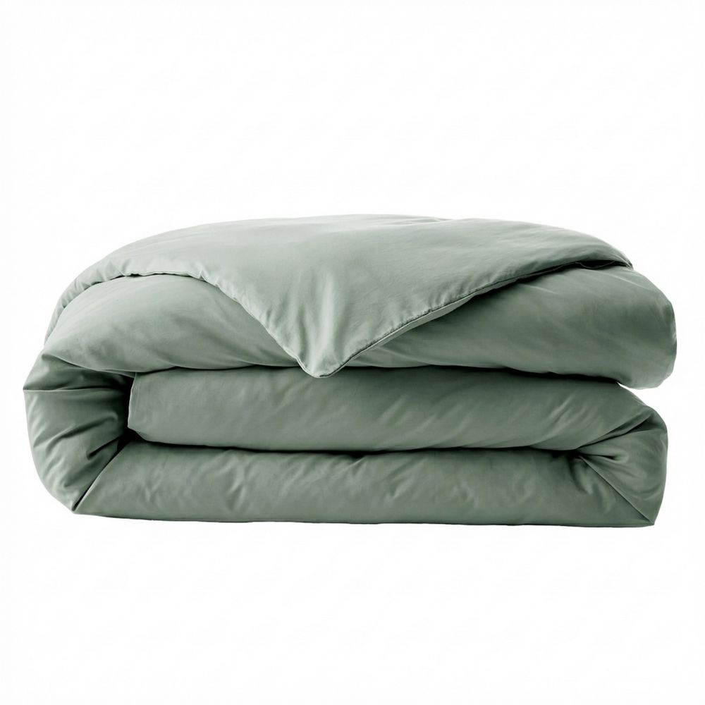 Housse de couette Percale de Coton Céladon Celadon 140 x 200 cm — vue 2