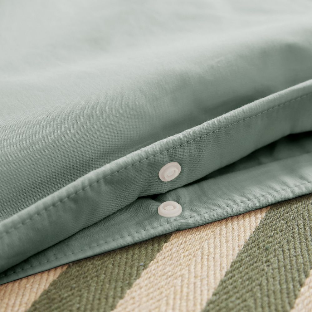 Housse de couette Percale de Coton Céladon Celadon 140 x 200 cm — vue 3