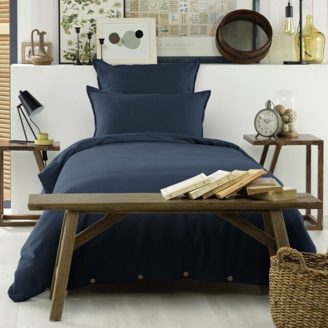 Housse de couette Flanelle de Coton Nuit 140 x 200 cm