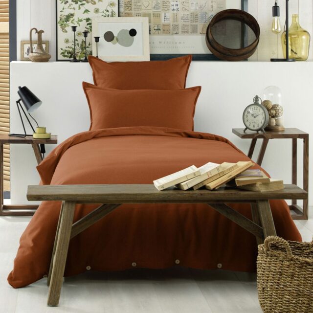 Housse de couette Flanelle de Coton Tomette 140 x 200 cm