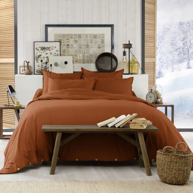 Housse de couette Flanelle de Coton Tomette 200 x 200 cm