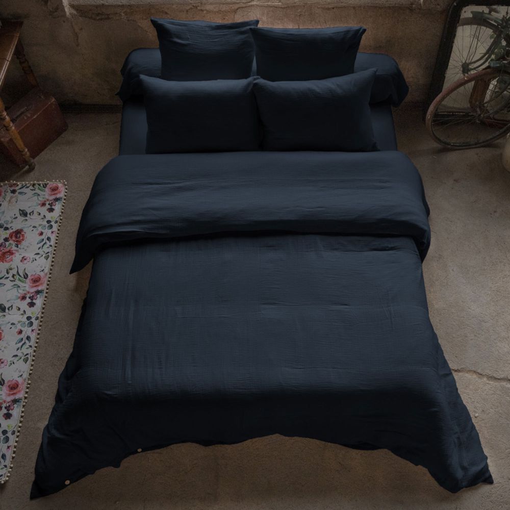Housse de couette en Gaze de coton Minuit 220 x 240 cm