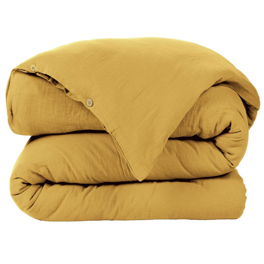 Housse de couette en Gaze de coton Safran 220 x 240 cm — vue 2