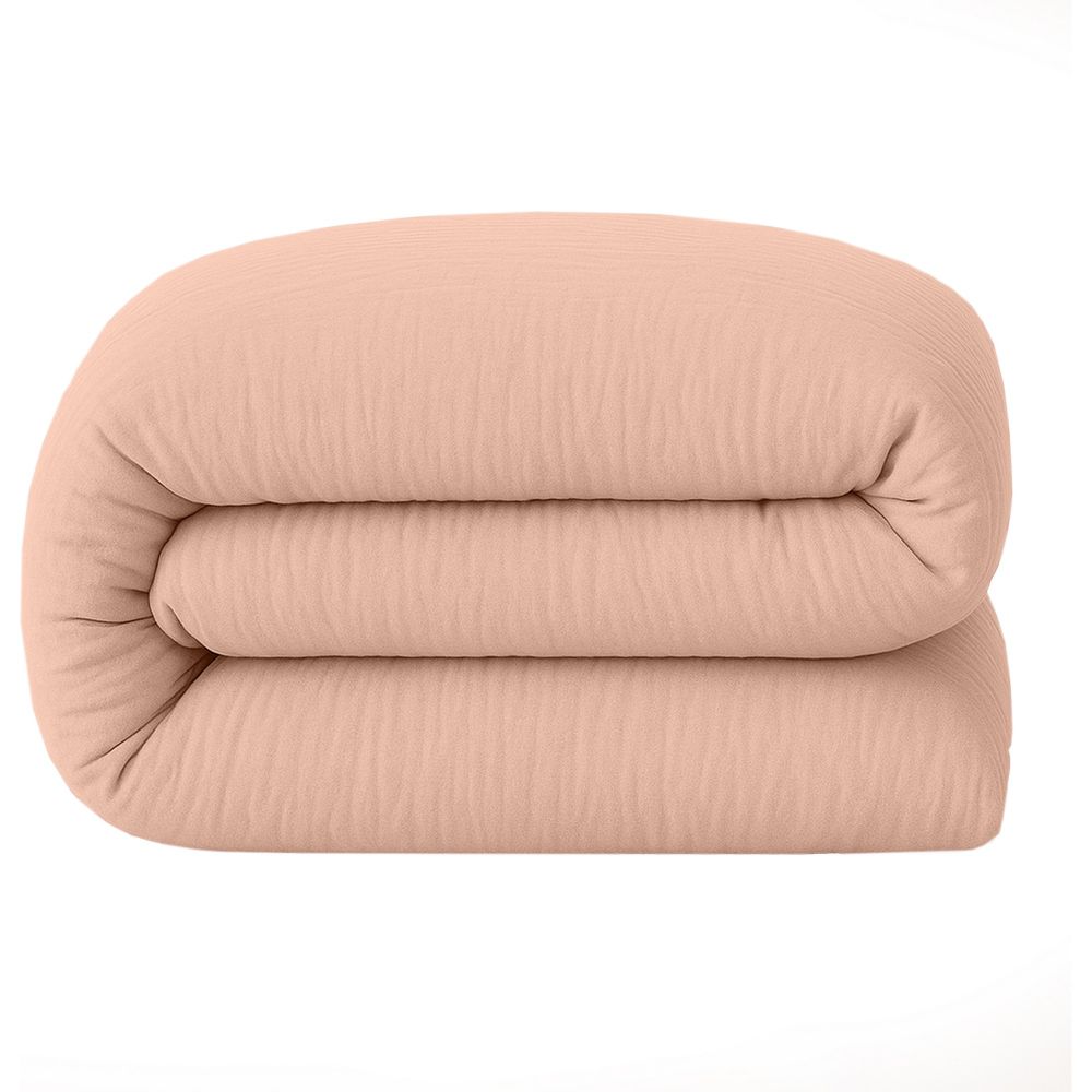 Housse de couette Gaze de Coton Lavé Rose Lotus 220 x 240 cm — vue 2