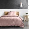 Housse de couette Gaze de Coton Rose Lotus 220 x 240 cm