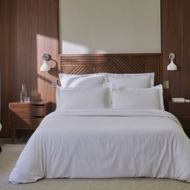 Housse de couette Satin de Coton Amboise Blanc 220 x 240 cm
