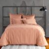 Housse de couette Satin de Coton Rose 220 x 240 cm