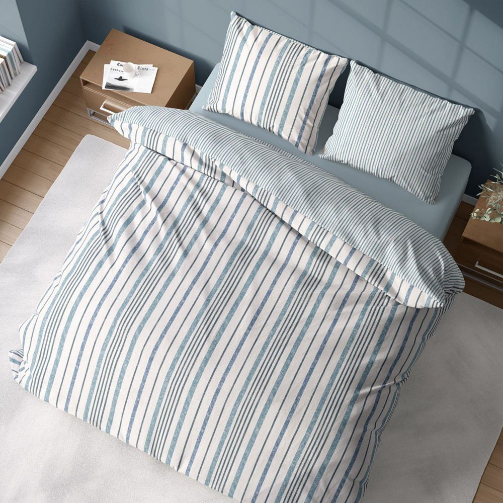 Housse de couette taies d'oreiller Lyocell et Coton Calanque Blanc 240 x 260 cm — vue 2