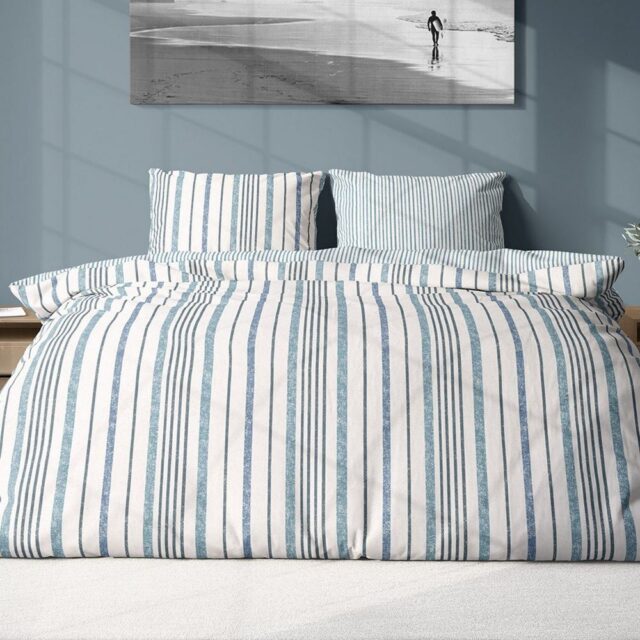 Housse de couette taies d'oreiller Lyocell et Coton Calanque Blanc 240 x 260 cm