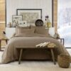 Housse de couette Flanelle de Coton Jasmine Ficelle 240 x 260 cm
