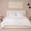 Housse de couette Gaze de Coton Lavé Blanc Pur 240 x 260 cm
