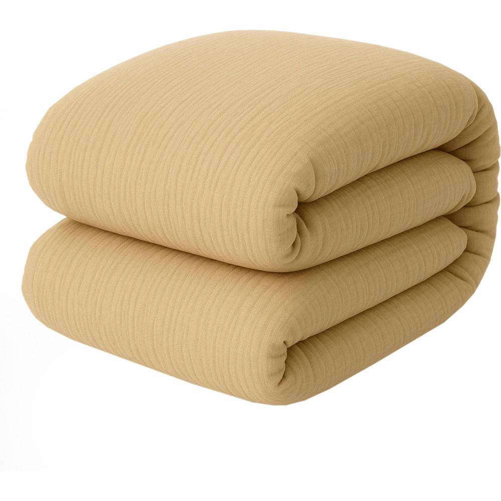 Housse de couette Gaze de Coton Lavé Ecru Naturel 240 x 260 cm — vue 2