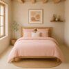 Housse de couette Gaze de Coton Lavé Rose Lotus 240 x 260 cm