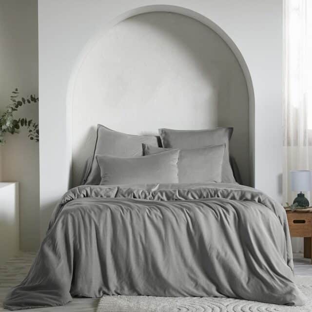 Housse de couette Lyocell Granit 240 x 260 cm