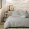 Housse de couette Percale de Coton Gris Perle 240 x 260 cm