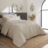 Housse de couette Percale de Coton Sable 240 x 260 cm