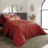 Housse de couette Percale de Coton Terre De Sienne 240 x 260 cm