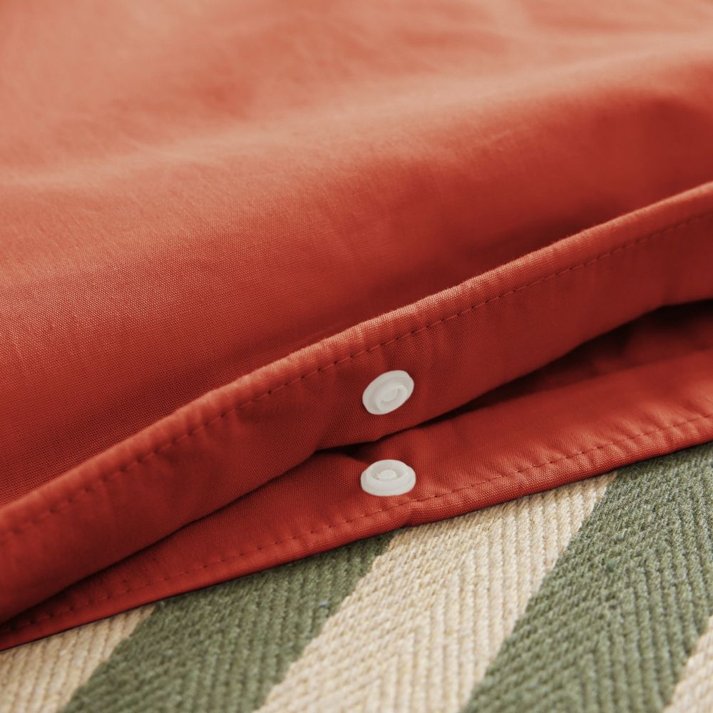 Housse de couette Percale de Coton Terre De Sienne 240 x 260 cm — vue 3