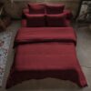 Housse de couette Gaze de Coton Terra Lie De Vin 240 x 280 cm