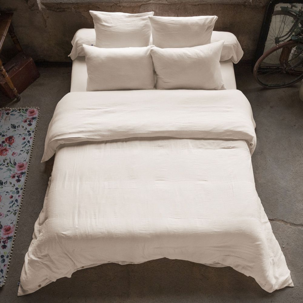 Housse de couette Gaze de Coton Terra Naturel 240 x 280 cm