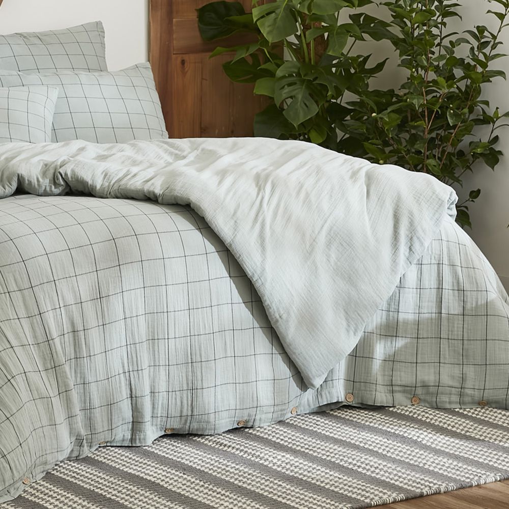 Housse de couette Reversible Gaze de Coton Terra Harmonie Eucalyptus 140 x 200 cm — vue 3