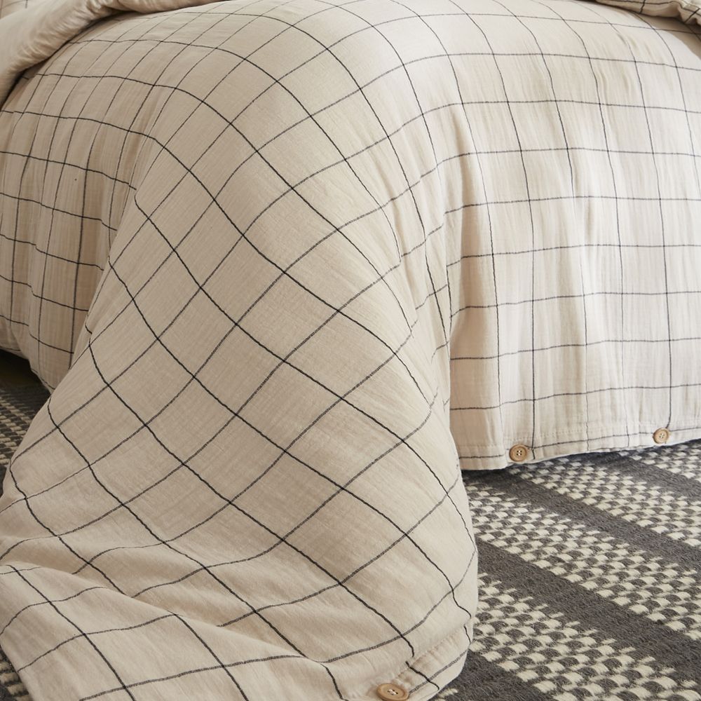 Housse de couette Reversible Gaze de Coton Terra Harmonie Naturel 140 x 200 cm — vue 4