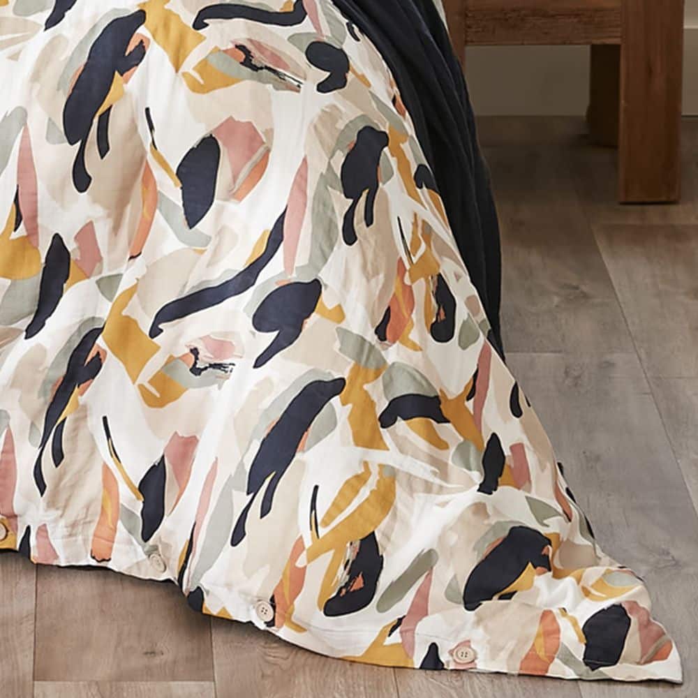 Housse de couette Reversible Gaze de Coton Lucia Eucalyptus 220 x 240 cm — vue 6