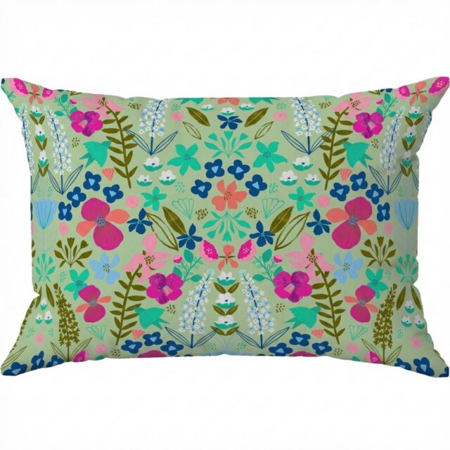 Lot 2 taies d’oreiller Percale de Coton Playfull Vert 50 x 70 cm