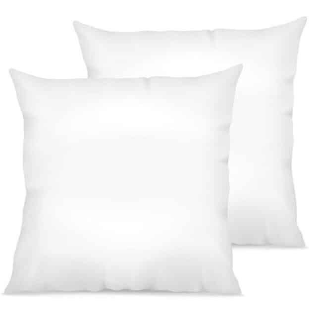 Lot de 2 Oreillers moelleux 100% microfibre fabrication Française Blanc 60 x 60 cm